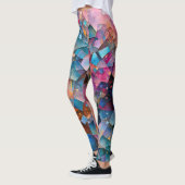 "Mirage Cascade" Kleurrijke Abstracte Kunst Leggings (Links)