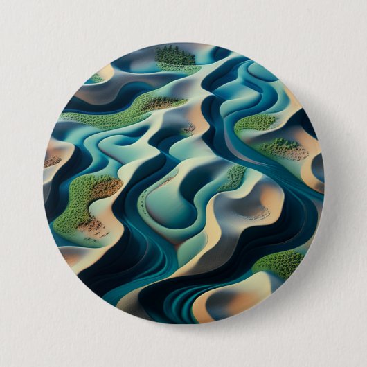 Mirage Currents Ronde Button 7,6 Cm (Voorkant)