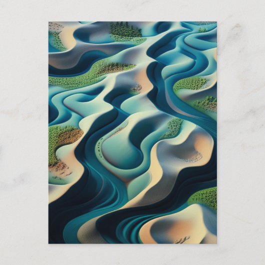 Mirage Currents Uitnodiging Briefkaart (Voorkant)