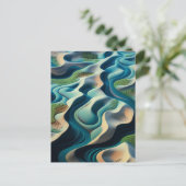 Mirage Currents Uitnodiging Briefkaart (Staand voorkant)