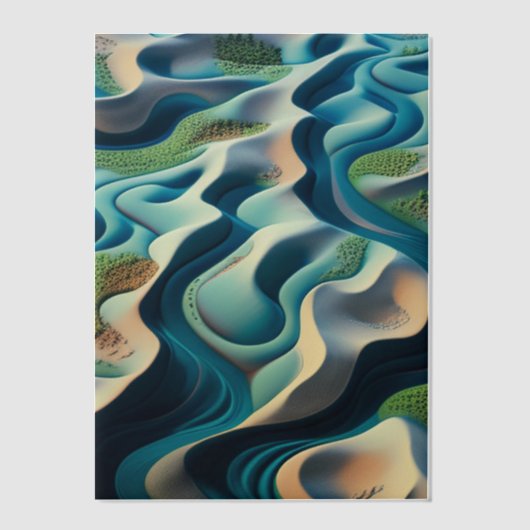 Mirage Currents Vellum Uitnodigingen (Voorkant)