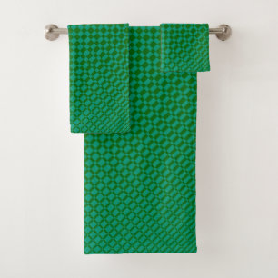 "Mirage" Emerald Green over Deep Green Bad Handdoek