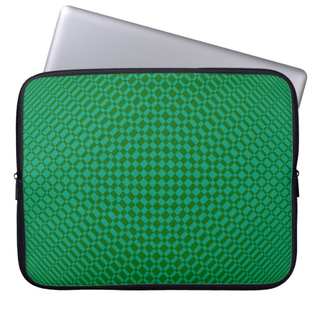 "Mirage" | Emerald Green over Deep Green | Laptop Sleeve (Voorkant)