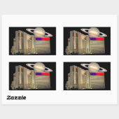 Mirage Las Vegas en Saturnus Rechthoekige Sticker (Vel)