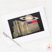 Mirage Las Vegas en Saturnus Rechthoekige Sticker (Envelop)