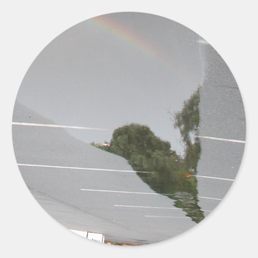 Mirage van Reflectie Ronde Sticker (Voorkant)