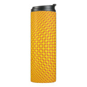 "Mirage" | Vibrant Yellow op Russet-Sinaasappel | Thermosbeker (Gedraaid links)