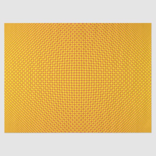 "Mirage" | Vibrant Yellow op Russet-Sinaasappel | Tissuepapier (Voorkant)