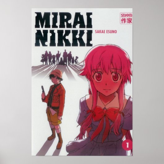 Mirai Nikki Future Hoesje 1 Poster (Voorkant)