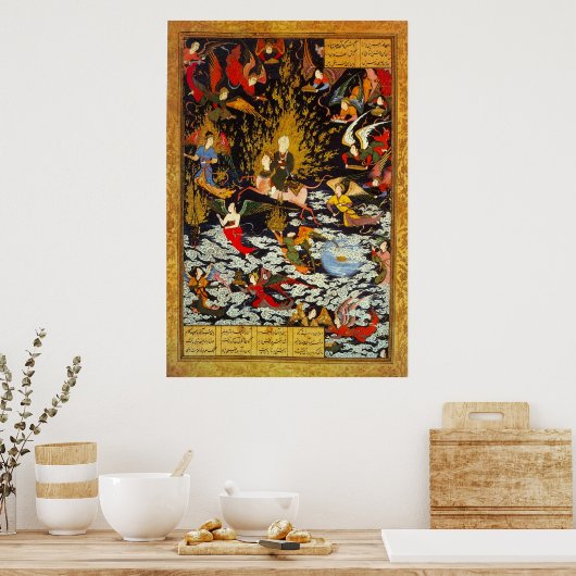 Miraj Muhammad's Ascent van Sultan Muhammad Poster (Keuken)