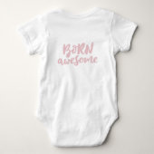 "Mirakel Baby" klein meisje 1 stuk roze Romper (Achterkant)