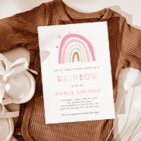Mirakel Baby Pastel Rainbow Shower-uitnodiging
