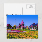 Mirakel Garden, Dubai bloemetjes Briefkaart (Voorkant / Achterkant)