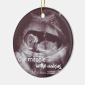 Mirakel in het maken van Ultrasound 2 Foto Baby ko Keramisch Ornament (Links)