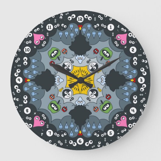 Mirakel Mandala Clock Grote Klok (Voorkant)