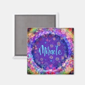 Mirakel  Paarse Bloemen Moderne Inspirivity Magneet (Voorkant / Achterkant)