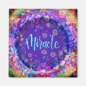 Mirakel  Paarse Bloemen Moderne Inspirivity Magneet (Voorkant)