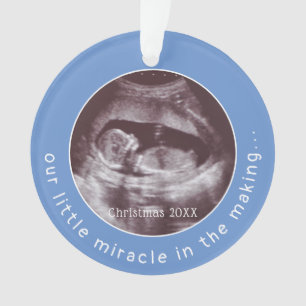 Mirakel Ultrasound 2 Foto Baby Blue Ornament