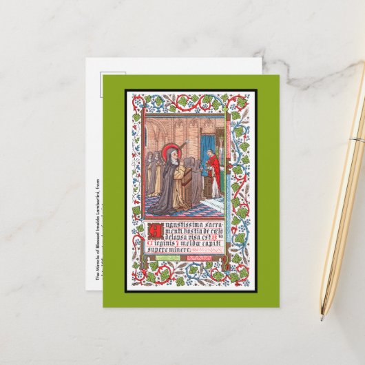 Mirakel van Bl. Imelda Lambertini (VVP 010) Briefkaart (Voorkant / Achterkant in situ)