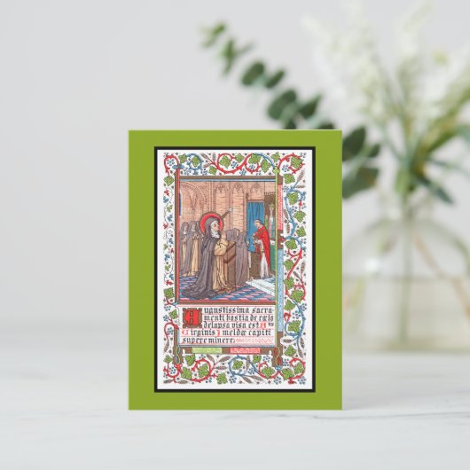 Mirakel van Bl. Imelda Lambertini (VVP 010) Briefkaart (Staand voorkant)