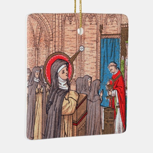 Mirakel van Bl. Imelda Lambertini (VVP 010) Keramisch Ornament (Rechts)