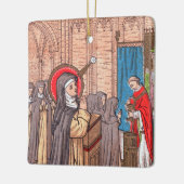 Mirakel van Bl. Imelda Lambertini (VVP 010) Keramisch Ornament (Links)