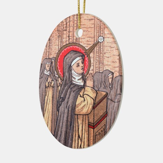 Mirakel van Bl. Imelda Lambertini (VVP 010) Keramisch Ornament (Links)