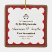 Mirakel van Bl. Imelda Lambertini (VVP 010) Keramisch Ornament (Achterkant)