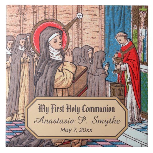 Mirakel van Bl. Imelda Lambertini (VVP 010) Tegeltje (Voorkant)