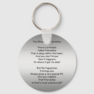 Mirakel van Friendship Poem sleutelhanger