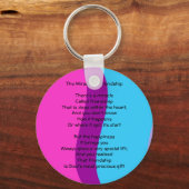 Mirakel van Friendship Poem Sleutelhanger (Voorkant)