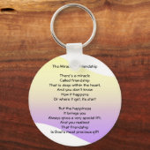 Mirakel van Friendship Poem Sleutelhanger (Voorkant)