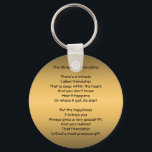 Mirakel van Friendship Poem sleutelhanger<br><div class="desc">Het wonder van de sleutelhanger van het vriendschapsontwerp.</div>