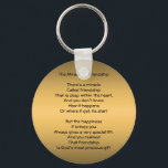 Mirakel van Friendship Poem sleutelhanger<br><div class="desc">Het wonder van de sleutelhanger van het vriendschapsontwerp.</div>