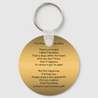 Mirakel van Friendship Poem sleutelhanger