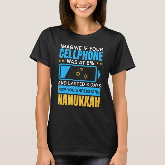 Mirakel van Hanukkah Chanukah legt de Batte van 8  T-shirt (Voorkant)