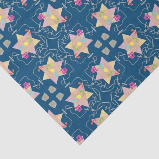 Mirakel van Hanukkah Patterned Gift Tissue Tissuepapier (Detail)