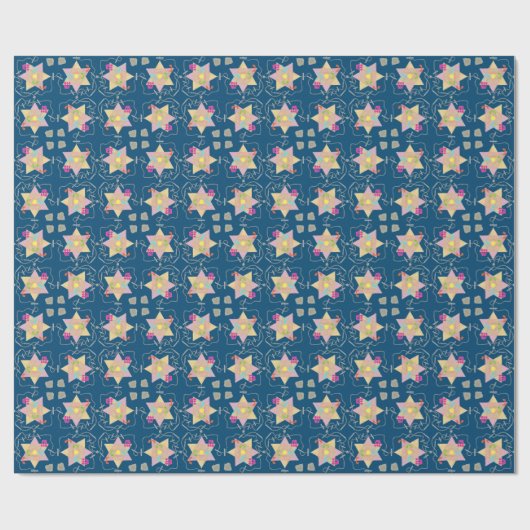 Mirakel van Hanukkah Patterned Gift Wrap Cadeaupapier (Vlak)