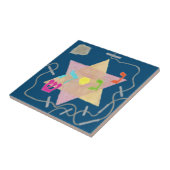 Mirakel van Hanukkah Remembrance Tile Tegeltje (Zijkant)