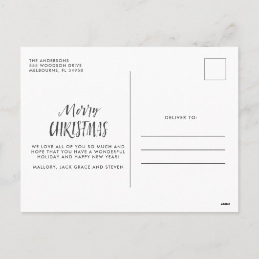 Mirakel van kerstfamilie Fotobudget Feestdagenkaart (Achterkant)