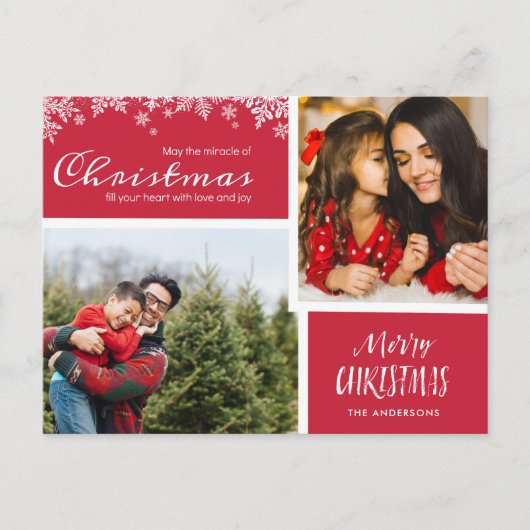 Mirakel van kerstfamilie Fotobudget Feestdagenkaart (Voorkant)