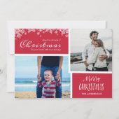 Mirakel van Kerstmis Twee Fotogroet Feestdagenkaart (Voorkant)