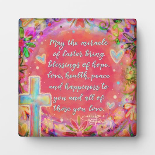 Mirakel van Pasen Quote  Geloof Inspirivity Fotoplaat (Voorkant)