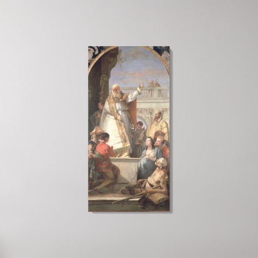 Mirakel van St. Patrick, c.1746 (olie op canvas) Canvas Afdruk (Voorkant)