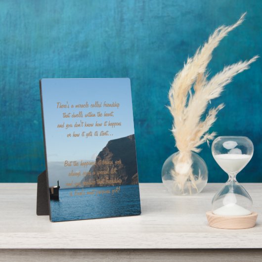 Mirakel van vriendschap Poem Plaque Fotoplaat (Zijkant)