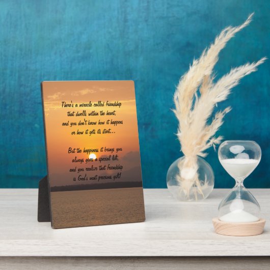 Mirakel van vriendschap Poem Plaque Fotoplaat (Zijkant)