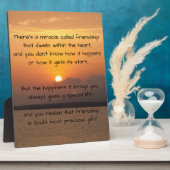 Mirakel van vriendschap Poem Plaque Fotoplaat (Zijkant)