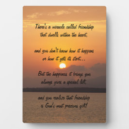 Mirakel van vriendschap Poem Plaque Fotoplaat