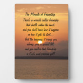 Mirakel van vriendschap Poem Plaque Fotoplaat (voorkant)