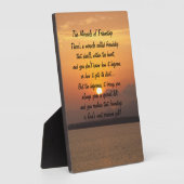 Mirakel van vriendschap Poem Plaque Fotoplaat (Zijkant)